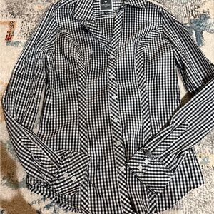 Express Black and White Gingham Women's Shirt